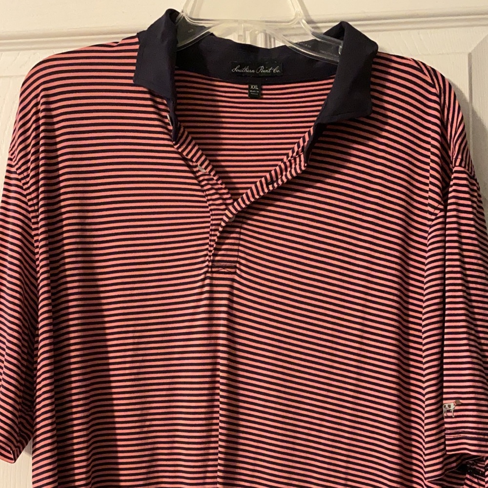 Navy and Coral Southern Pointe Polo